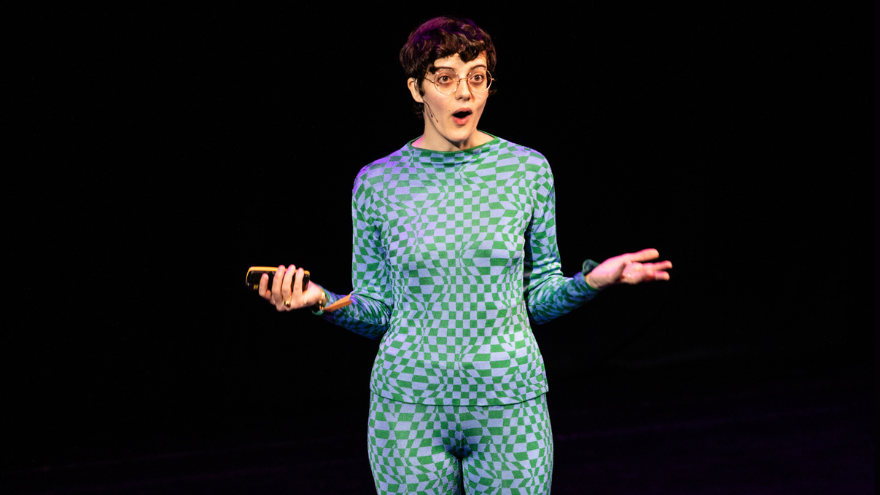 Olimpia Zagnoli on stage at Design Indaba