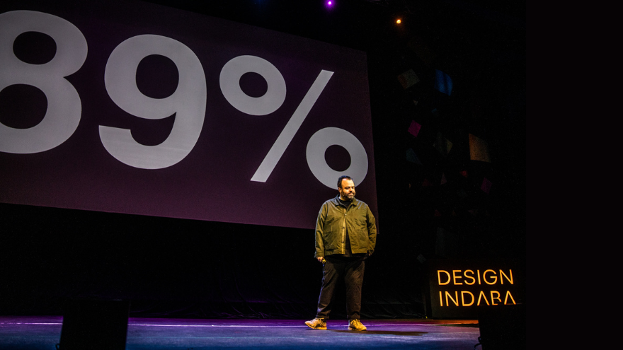 Rick Brim on stage at Design Indaba