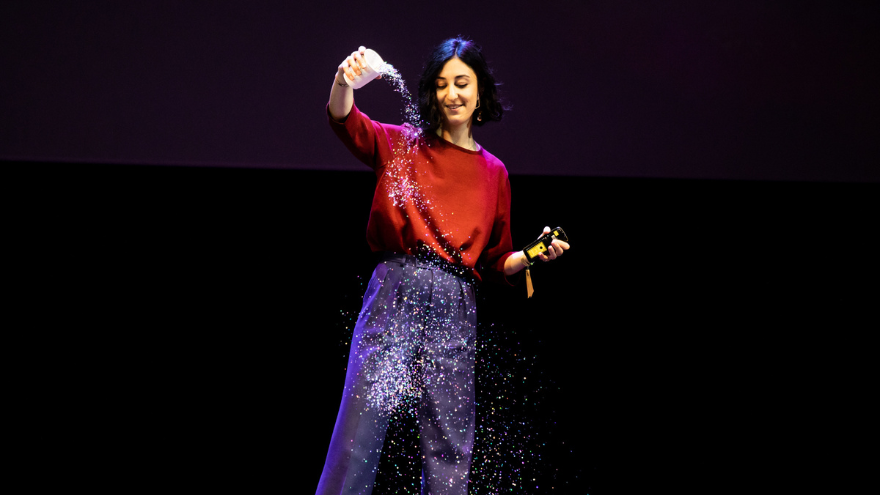 Elissa Brunato on stage at Design Indaba 
