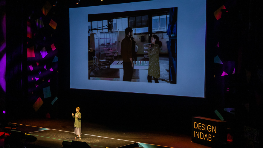 Alexandra Genis on stage at Design Indaba Alexandra Genis on stage at Design Indaba