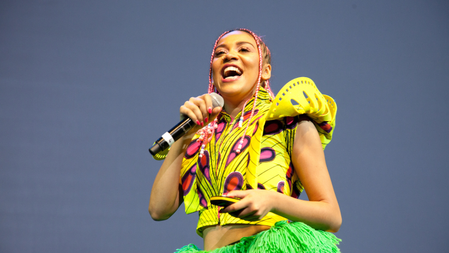 Sho Madjozi on stage at Design Indaba Sho Madjozi on stage at Design Indaba
