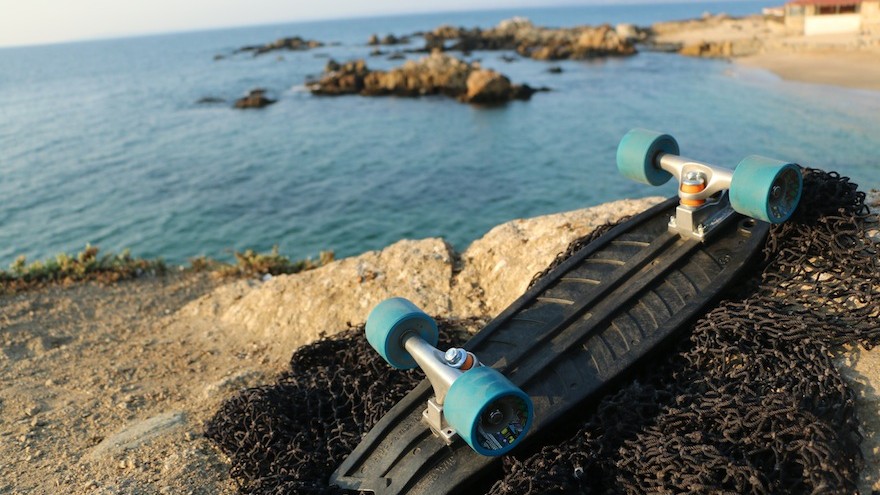 The team behind Bureo skateboards is working with fishing communities to upcycle discarded nets.