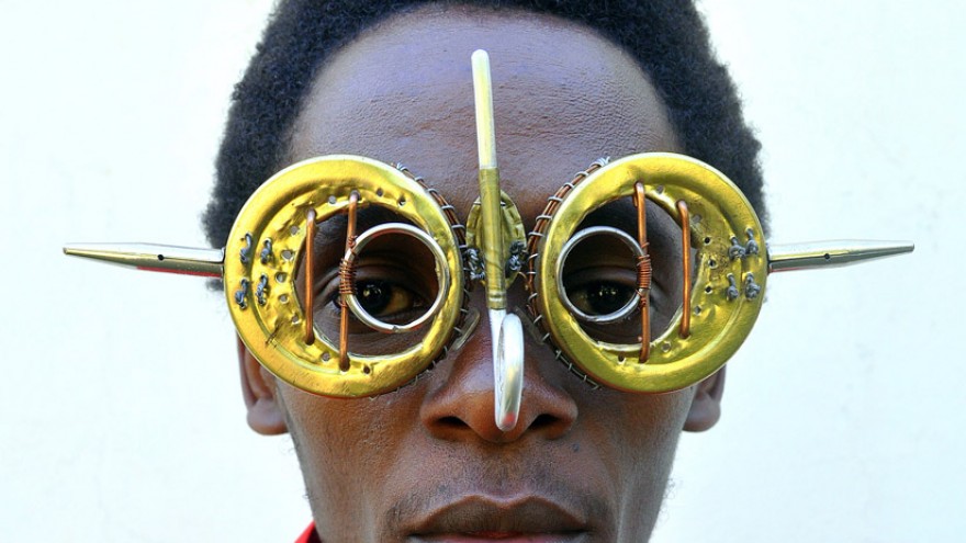 Cyrus Kabiru creates eccentric eyeglasses from electrical waste 