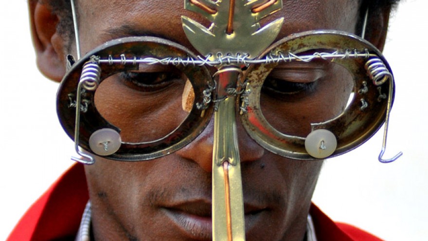 Cyrus Kabiru creates eccentric eyeglasses from electrical waste 