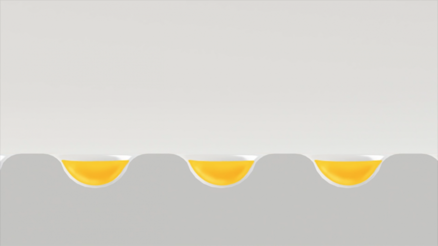Perforations in the surface of AbsorbPlate catches excess grease