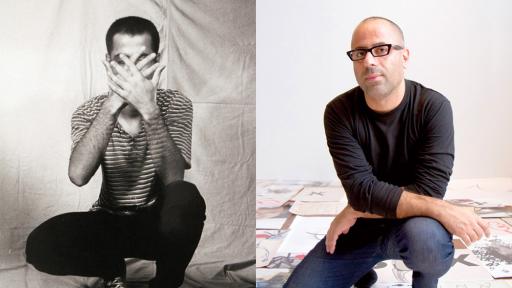 Oded Ezer. Left: As a student in 1994, and Ezer today (right). 