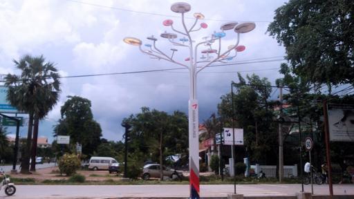 Solar streetlight. Photo via designboom. 