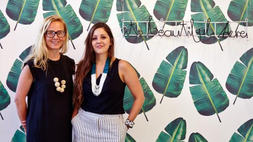 Liezel Strauss (L) and Kathy Shenoy (R) at Africa Calling.
