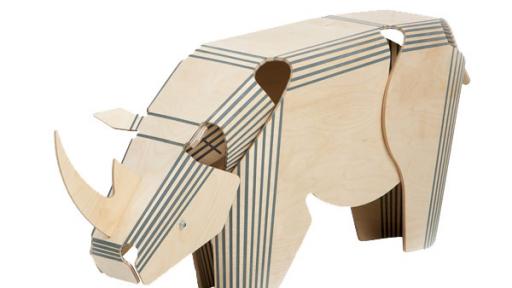 The Stratflex Rhino made from plywood, timber and rubber