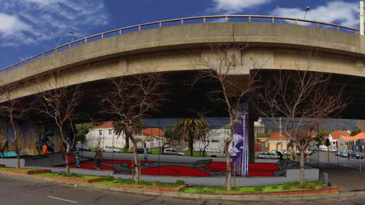 The proposed design for a new skate park to be built in Gardens, Cape Town in 2014