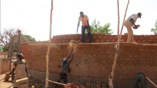 Construction work on The Atelier at Gando. 