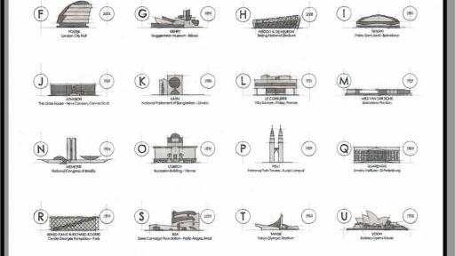 A-Z architectural city guide by Blank Ink Designs. 