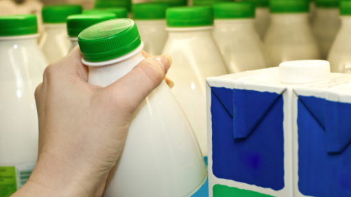 Researchers have designed a colour-changing milk container lid that lets you know if the milk is turning sour. 