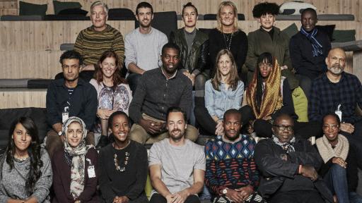Marcus Engman of IKEA and Ravi Naidoo of Design Indaba with the group of designers set to create IKEA's first-ever exclusive, all-African collection.