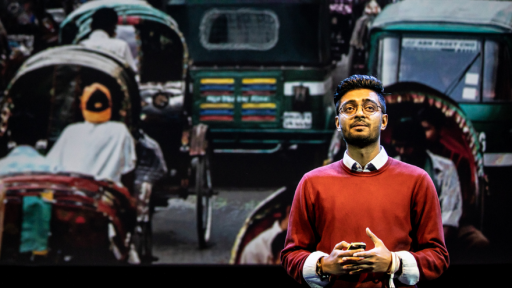 Mazbahul Islam on stage at Design Indaba