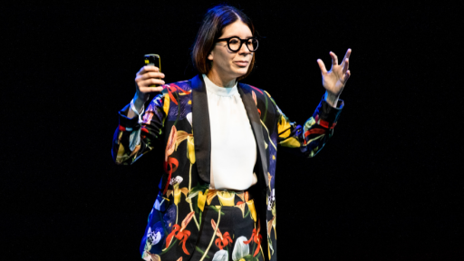Catalina Lotero on stage at Design Indaba