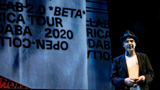 Patrick Thomas on stage at Design Indaba