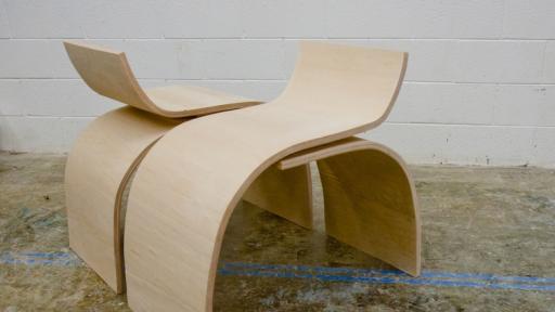 Designer Teshia Treuhaft's Curve Chair. 