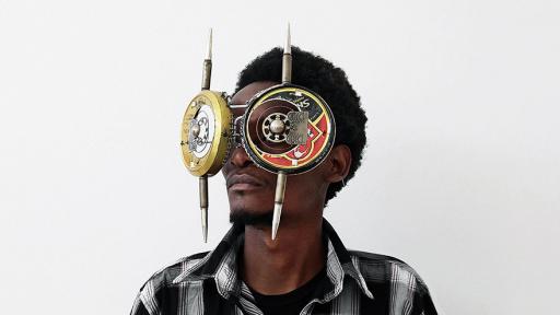 Cyrus Kabiru creates eccentric eyeglasses from electrical waste 