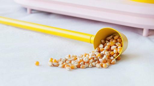 Design Academy Eindhoven graduate Jolene Carlier adds a bit of fun and colour to popcorn making with her Willy Wonka-inspired invention