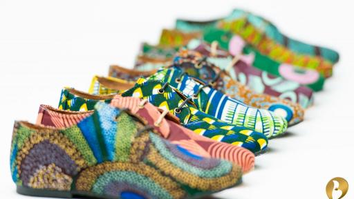 Beyla print shoes by Aissatou Sene