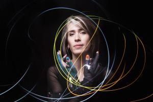 Self-produced singer-songwriter Imogen Heap is an unusual digital diva with rare technical savvy and a personal vision for the future of the music industry. Image: Fiona Garden Self-produced singer-songwriter Imogen Heap is an unusual digital diva with rare technical savvy and a personal vision for the future of the music industry. Image: Fiona Garden