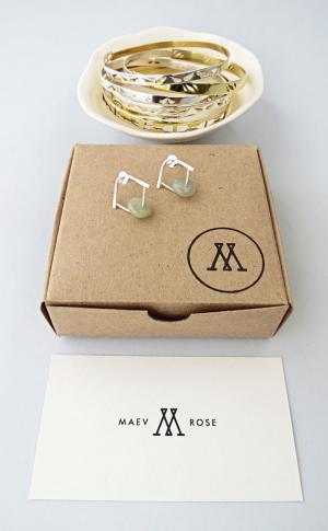 The delicate and unique pieces that make up the Maev Rose line are completely handmade and designed by Maeve Roseveare herself. The delicate and unique pieces that make up the Maev Rose line are completely handmade and designed by Maeve Roseveare herself.