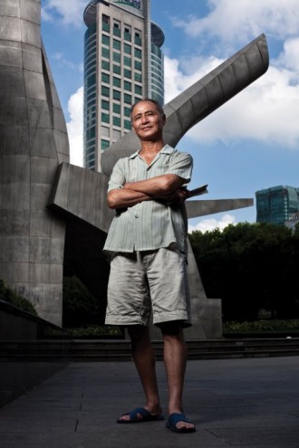 Old Shanghainese man photographed on People’s Square. Photo by Patrick Wack.
