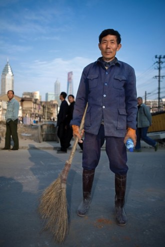 Migrant workers from the countryside comprise the bulk of the workforce in the b
