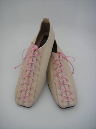 Pink lace-up brogues by Coast & Koi.