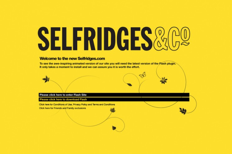 Selfridges.com website. Courtesy of Simon Sankarayya / AllofUs.