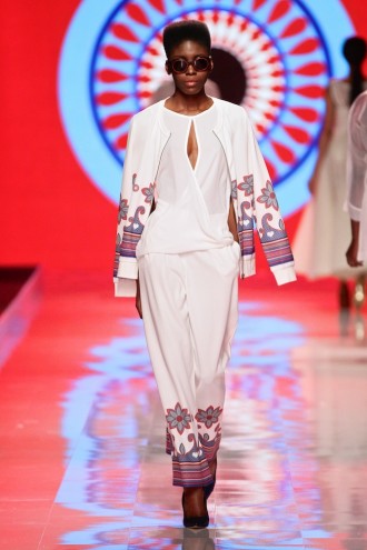 A Luta Continua collection by Taibo Bacar at Mercedes-Benz Fashion Week Africa 2014. Image: Simon Deiner / SDR Photo.