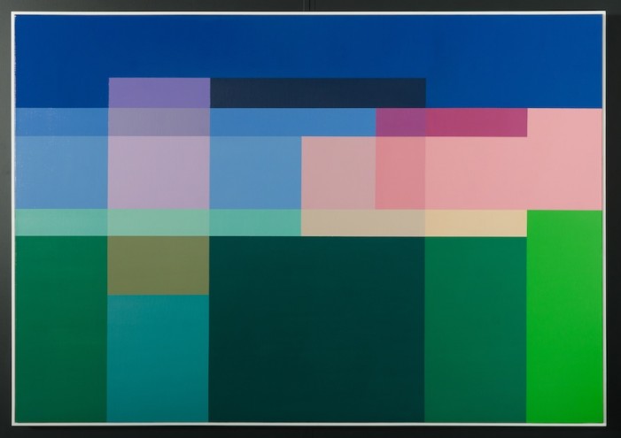 A022 2013; Spray paint on canvas; 1415 x 2015mm (framed)