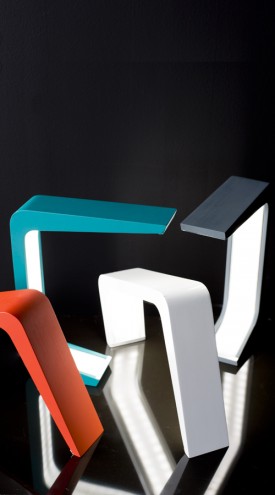 Boomerang lamp by Ebrahim Assur. 