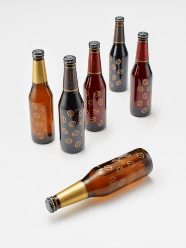 Coffee Beer bottle design by Nendo. Photo: Hiroshi Iwasaki. 