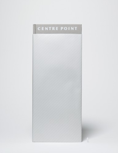 Centre Point book dustjacket by Hat-trick. 