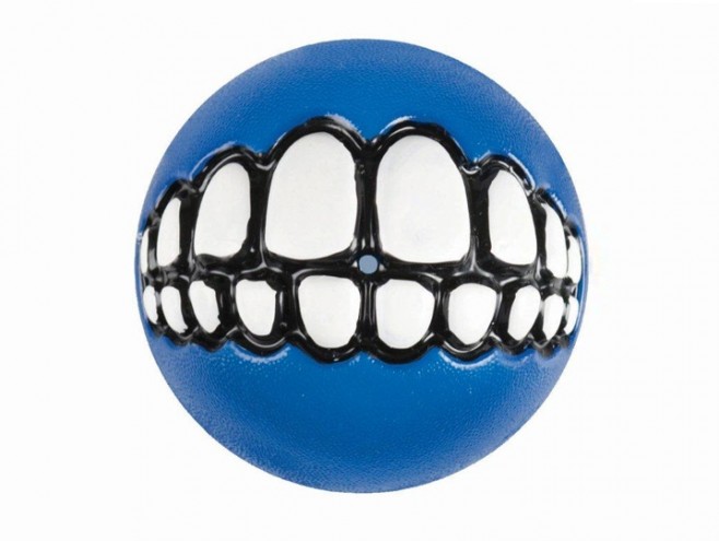 blue Rogz Grinz ball by Porky Hefer