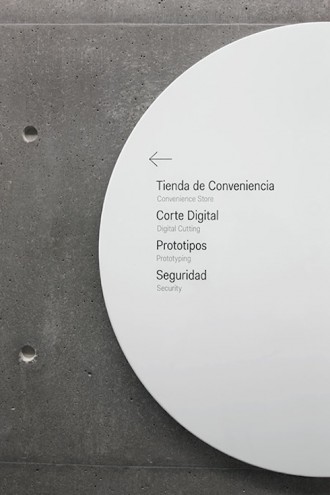 Abbott Miller has designed environmental graphics for Tadao Ando's new arts center at the Universidad de Monterrey, Mexico.