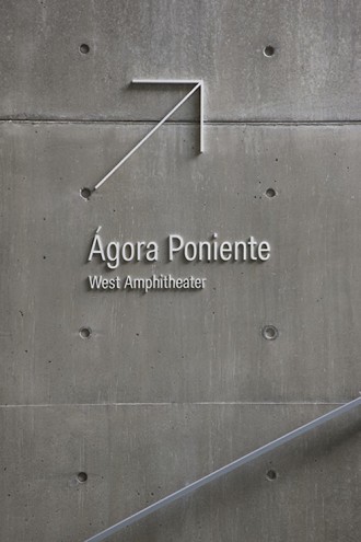 Abbott Miller has designed environmental graphics for Tadao Ando's new arts center at the Universidad de Monterrey, Mexico.