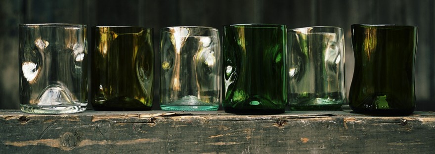 Jesper Jensen's fire-polished recycled glasses. 