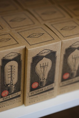 Hoi P'loy's selection of vintage-inspired light bulbs. Image: Henk Hatting. 