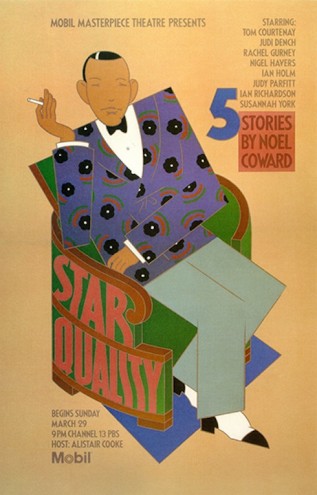 Noel Coward poster by Seymour Chwast. 