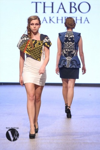 Thabo Maktha Designs' "Kobo Ea Bohali" collection at Vancouver Fashion Week 2014.