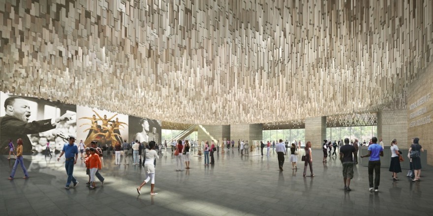 The Smithsonian National Museum of African American History and Culture Plaza, Washington D.C. (Photo: Adjaye Associates).