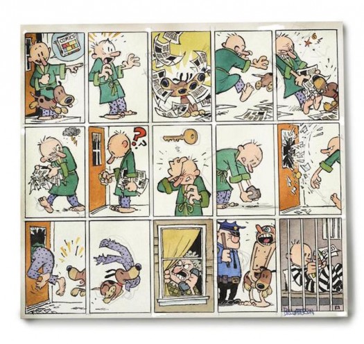 Bill Watterson's first cartoon strip for 19 years features a newspaper subscriber who wants to read the funny pages.