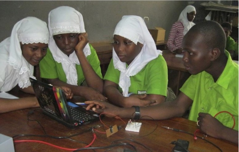 Students from Tamale Islamic Senior High School also took part in the light sciences workshop.