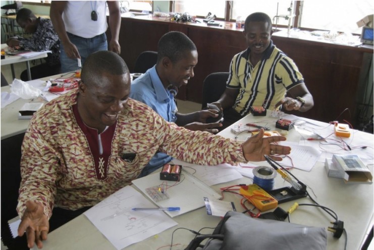 Teachers from Ghana's Science Colleges of Education at the workshop.