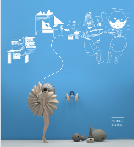 "Pneumatic Nomadic" is a set of three sculptural audio devices by RCA graduate Özgün Kılıç,