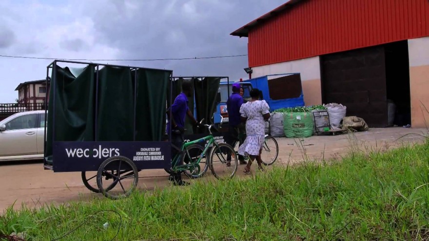 Wecycle is a fleet of bicycles are cleaning up the densely populated and polluted city of Lagos. 