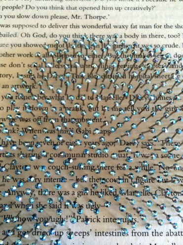 Pages ripped from Lauren Beukes' thriller "Broken Monsters" are being turned into once-off artworks and sold to raise money for a local literacy NGO